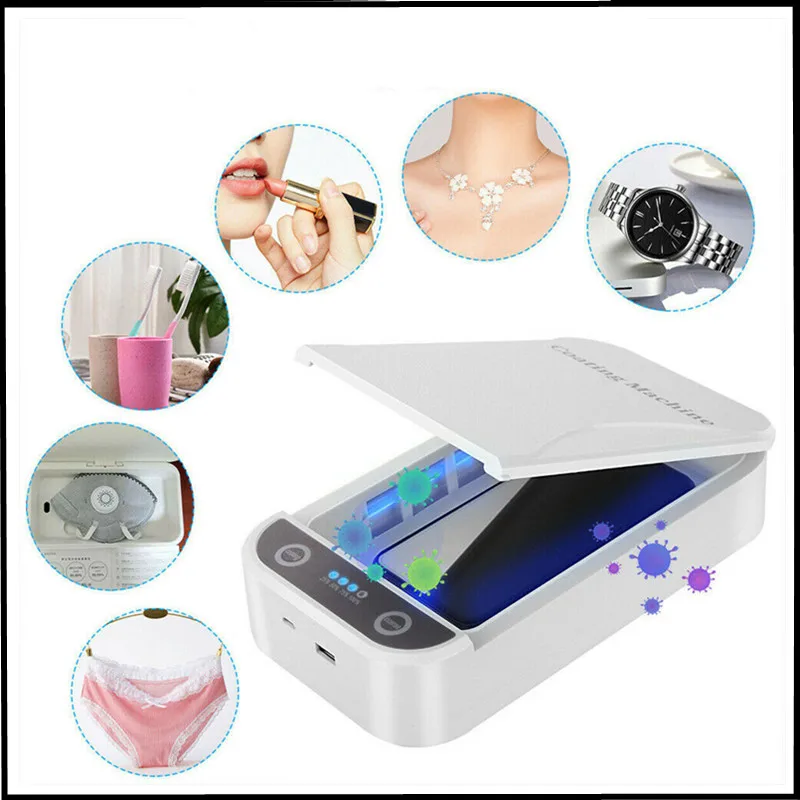 UV-C UV disinfect Mobile Phone 5V Sterilizer Ultraviolet air recirculator uv Sterilization Light Box mask Disinfection bacterial
UV-C UV disinfect Mobile Phone 5V Sterilizer Ultraviolet air recirculator uv Sterilization Light Box mask Disinfection bacterial