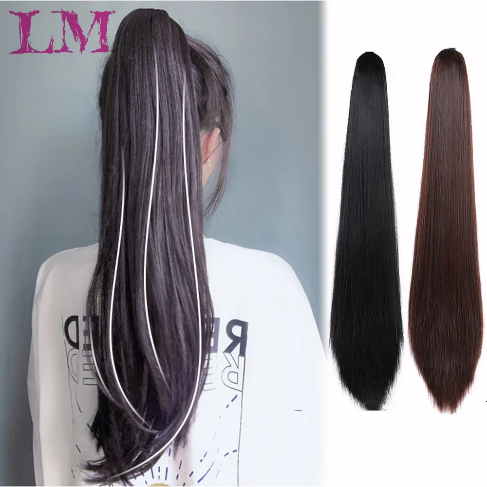 LM More Color Long Straight Ponytail Heat Resistant 22'' Claw Drawstring Multiple Color Hair Synthetic Pony Tail Extension
LM More Color Long Straight Ponytail Heat Resistant 22'' Claw Drawstring Multiple Color Hair Synthetic Pony Tail Extension