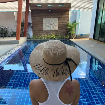 Custom Sun Hat For Women's Summer Hat Personalized Customize Text Name Logo Straw Hat Beach Hat Female Sunshade honeymoon Caps
Custom Sun Hat For Women's Summer Hat Personalized Customize Text Name Logo Straw Hat Beach Hat Female Sunshade honeymoon Caps