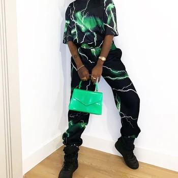 New Sexy Hip Hop Harajuku High Waist Pants Women Lighting Print Casual Sweatpants Female Fashion Ladies Trousers Streetwear
New Sexy Hip Hop Harajuku High Waist Pants Women Lighting Print Casual Sweatpants Female Fashion Ladies Trousers Streetwear