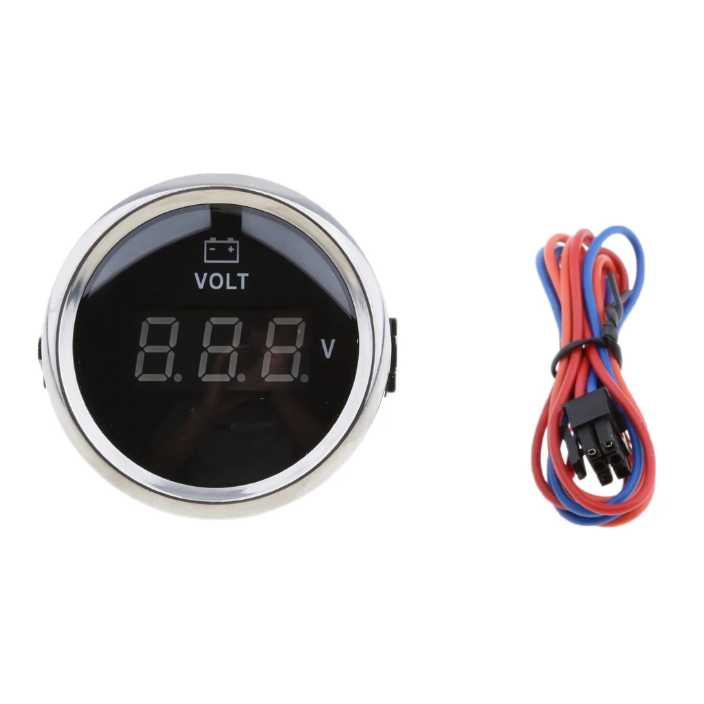 2'' 52mm Marine Boat Digital LED Electronic Meters Gauge - Black 2'' 52mm Marine Boat Digital LED Electronic Meters Gauge - Black