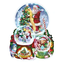 

New Colorful Present Christmas Wood Puzzle 100 200 300 Pieces Fidget Toy 3D DIY Wooden Jigsaw Game Box Children Kids Best Gift