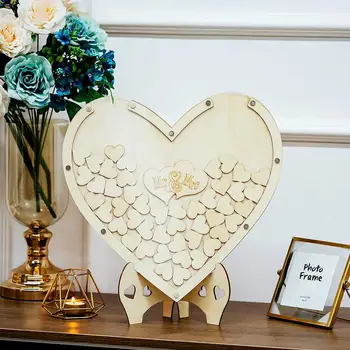 Loving Heart Shape Wooden Tabletop Guest Book Message Pad for Wooden Guestbooks Reception Party Wedding Decorations
Loving Heart Shape Wooden Tabletop Guest Book Message Pad for Wooden Guestbooks Reception Party Wedding Decorations