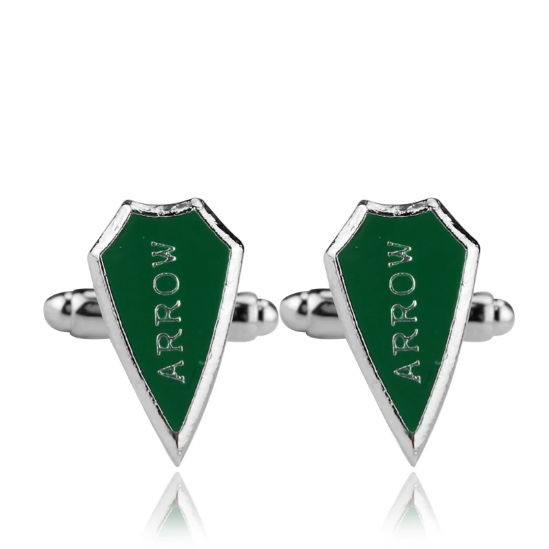 Comic Super Hero Green Arrow Cufflinks Charm Design Green Color Enamel Alloy Cuff links Men's Fashion Brand Cuff button
Comic Super Hero Green Arrow Cufflinks Charm Design Green Color Enamel Alloy Cuff links Men's Fashion Brand Cuff button
