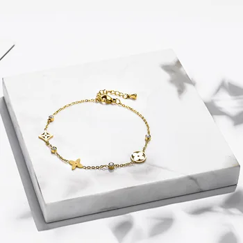 Fashion Jewelry titanium steel Bracelets,Leaves and flowers Clover bracelet,Anti - allergy titanium steel rose gold bracelet
Fashion Jewelry titanium steel Bracelets,Leaves and flowers Clover bracelet,Anti - allergy titanium steel rose gold bracelet