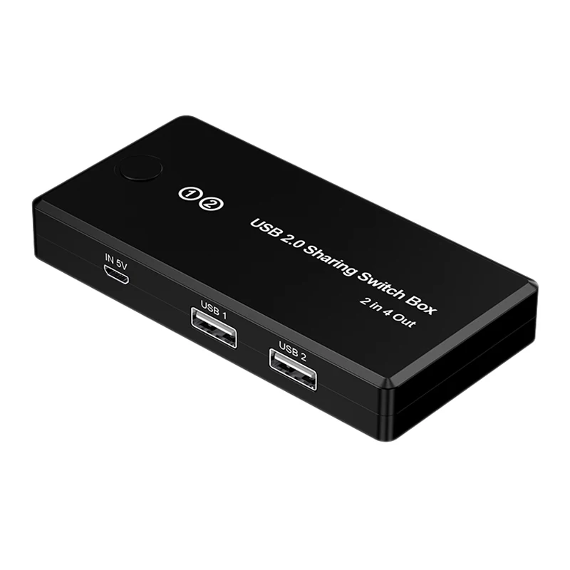 KVM переключатель коробка USB2.0 коммутатор 2 порта шт обмен 4 USB устройства для