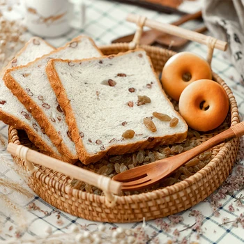 Hand-Woven Rattan Storage Basket Bread Fruit Snack Storage Rattan Tray Kitchen Organizer Tools 22cm/28cm Wicker Basket
Hand-Woven Rattan Storage Basket Bread Fruit Snack Storage Rattan Tray Kitchen Organizer Tools 22cm/28cm Wicker Basket