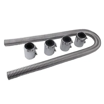 Universal 48"Stainless Steel Radiator Flexible Coolant Water Hose Kit w/ 2 Caps 
Universal 48"Stainless Steel Radiator Flexible Coolant Water Hose Kit w/ 2 Caps