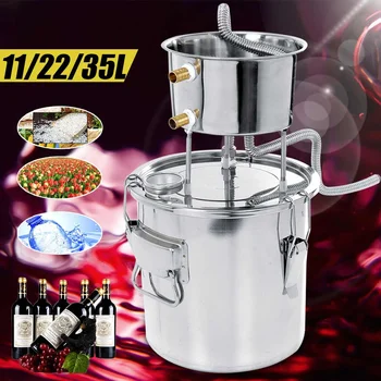 11/22/35L DIY Home Alcohol Distiller Stainless Alcohol Brew Distiller Equipment Copper DIY Water Wine Essential Oil Brewing Kit
11/22/35L DIY Home Alcohol Distiller Stainless Alcohol Brew Distiller Equipment Copper DIY Water Wine Essential Oil Brewing Kit