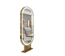 hot selling newest gold stainless steel mirror styling station with LED light salon styling chair
hot selling newest gold stainless steel mirror styling station with LED light salon styling chair