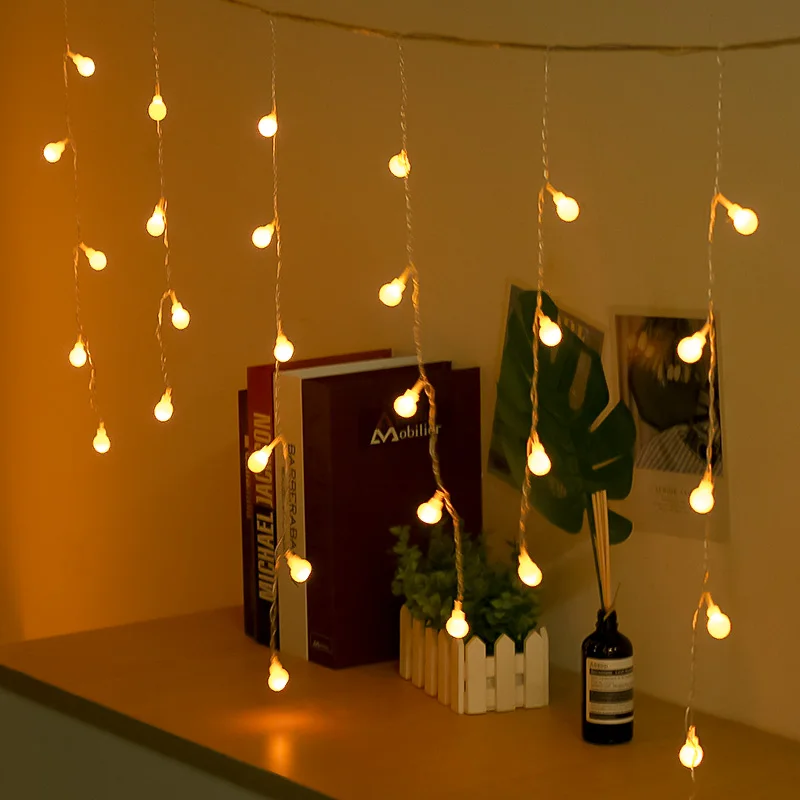 4.6M LED Ball Garland Christmas Light Fairy String Light Holiday Decoration Lamp Street Icicle Curtain Drop 0.4-0.6m Garden Home
4.6M LED Ball Garland Christmas Light Fairy String Light Holiday Decoration Lamp Street Icicle Curtain Drop 0.4-0.6m Garden Home