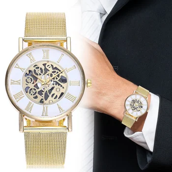 Men Classic Quartz Watch Alloy Mesh Band Hollow Dial Sports Watch Gifts TY53
Men Classic Quartz Watch Alloy Mesh Band Hollow Dial Sports Watch Gifts TY53