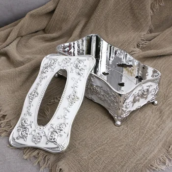Continental Carved Upscale Acrylic Tissue Box Pumping Tray Retro Acrylic Napkin Box home Restaurant Decorations(Silver White)
Continental Carved Upscale Acrylic Tissue Box Pumping Tray Retro Acrylic Napkin Box home Restaurant Decorations(Silver White)
