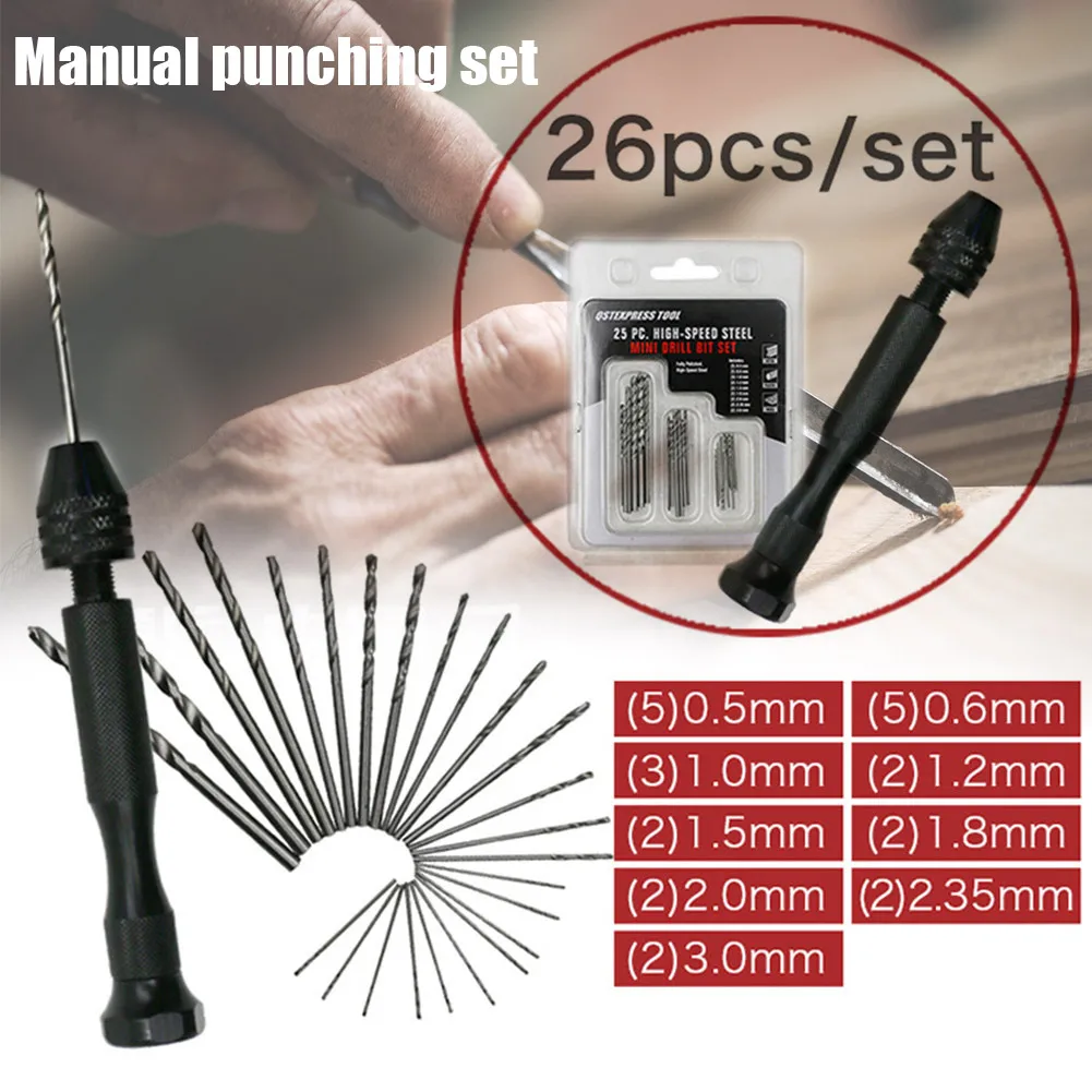 New Aluminum Mini Hand Drill Keyless Chuck with Twist Drills Rotary Tools Hand Drill Chuck Set-30
New Aluminum Mini Hand Drill Keyless Chuck with Twist Drills Rotary Tools Hand Drill Chuck Set-30