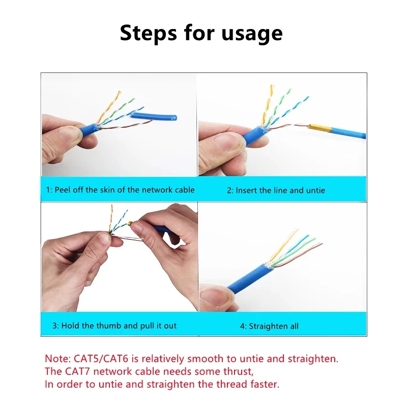 Shop Generic CAT5 CAT6 CAT7 Loosener Network Cable Straightener Both
