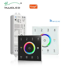 WT5 Tuya Smart RGBCCT Controller 12V 24V DC 5 in 1 Dimmer RGB CCT RGBW RGBWW LED Strip Light Touch Panel 2.4G RF Wifi Controller
WT5 Tuya Smart RGBCCT Controller 12V 24V DC 5 in 1 Dimmer RGB CCT RGBW RGBWW LED Strip Light Touch Panel 2.4G RF Wifi Controller