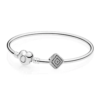 NEW 925 Sterling silver Geometric Lines Bangle Set Clear CZ fit DIY Original charm Bracelets jewelry gift A set of prices 
NEW 925 Sterling silver Geometric Lines Bangle Set Clear CZ fit DIY Original charm Bracelets jewelry gift A set of prices