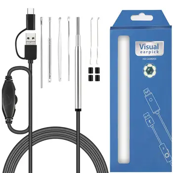 3 in 1 Ear Spoon Cleaning Tool Android Type C USB 3.9mm Medical Otoscope Inspection Camera Borescop Ear Nasal Earpick Endoscope
3 in 1 Ear Spoon Cleaning Tool Android Type C USB 3.9mm Medical Otoscope Inspection Camera Borescop Ear Nasal Earpick Endoscope