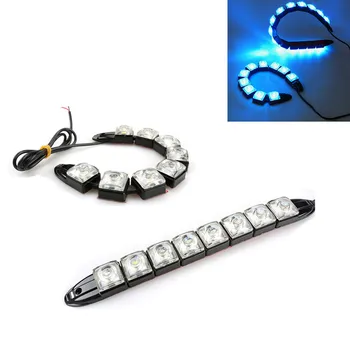 1pcs 12V Car DRL Driving Fog Blue Light 6-14 LED COB Car Daytime Running Light Flexible Car Brake Lamp 8000K-8500K Car Light Hot
1pcs 12V Car DRL Driving Fog Blue Light 6-14 LED COB Car Daytime Running Light Flexible Car Brake Lamp 8000K-8500K Car Light Hot