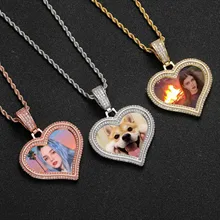 Personality Photo Necklace Iced Out Bling Cubic Zircon Picture Pendant Customized Photo Necklace Crystal Rotatable Double Gifts
Personality Photo Necklace Iced Out Bling Cubic Zircon Picture Pendant Customized Photo Necklace Crystal Rotatable Double Gifts