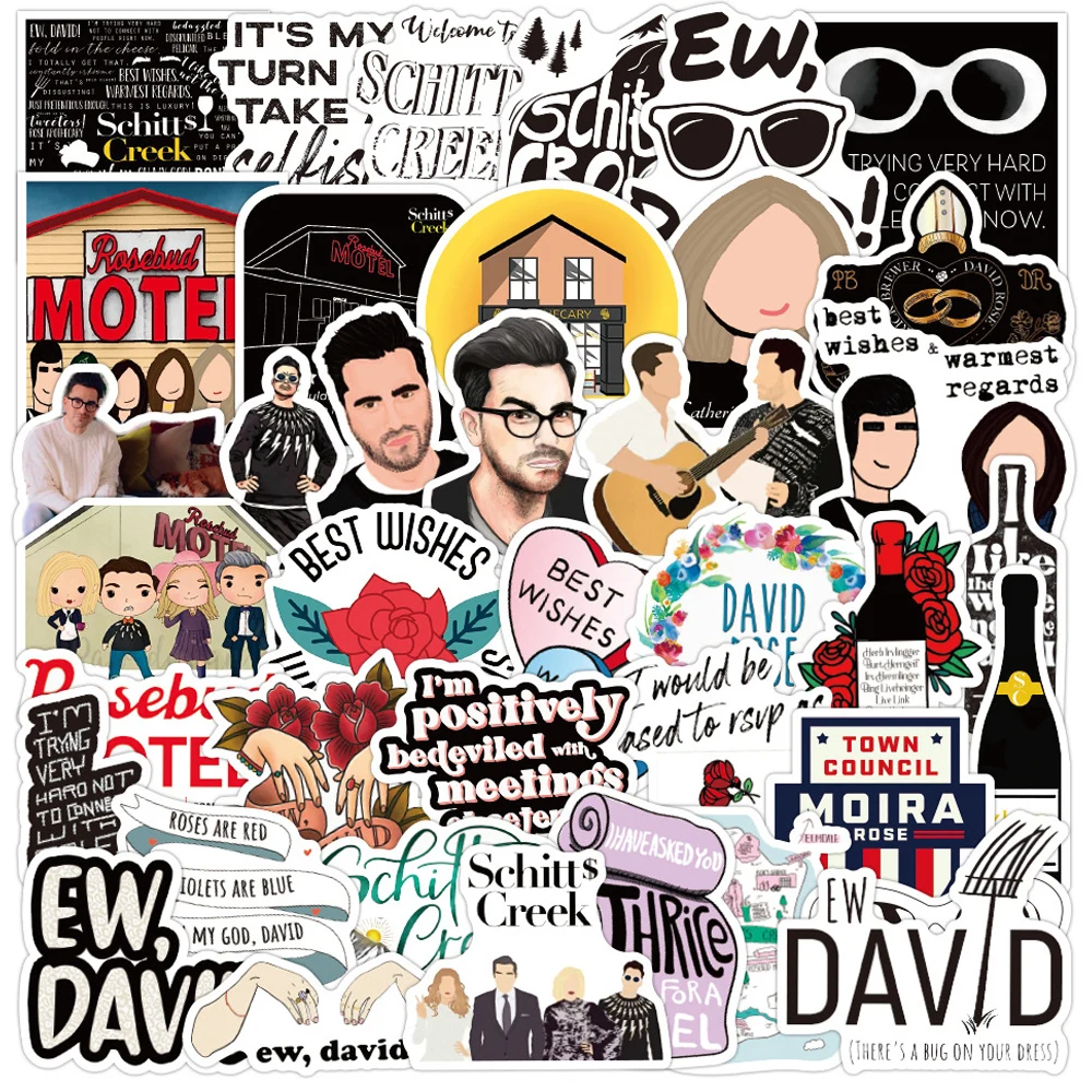 50pcs/set TV Series Comedy Schitt's Creek Sticker Pack Vinyl For DIY Motorcycle Phone Skateboard Laptop Guitar Decal Stickers
50pcs/set TV Series Comedy Schitt's Creek Sticker Pack Vinyl For DIY Motorcycle Phone Skateboard Laptop Guitar Decal Stickers