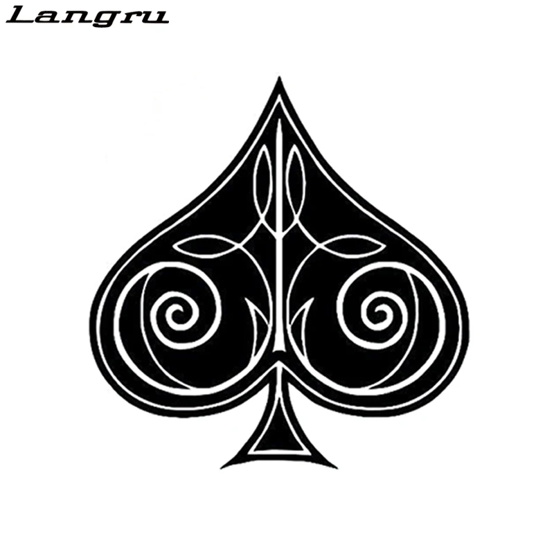 Langru 15*15CM Cartoon Symbol For Poker Is The Ace Of Spades Car Sticker Decoration Vinyl Graphic Car Accessories Jdm 
Langru 15*15CM Cartoon Symbol For Poker Is The Ace Of Spades Car Sticker Decoration Vinyl Graphic Car Accessories Jdm