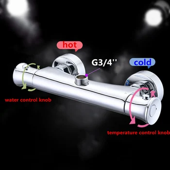 Bath Shower Faucet Thermostatic Faucet Wall Mounted Mixer Valve Tap Temperature Control Rain Shower Chrome Bathroom Twin Outlets
Bath Shower Faucet Thermostatic Faucet Wall Mounted Mixer Valve Tap Temperature Control Rain Shower Chrome Bathroom Twin Outlets