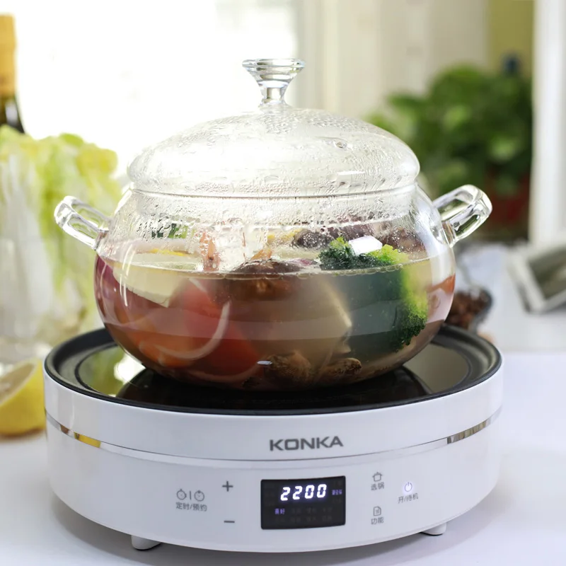 Binaural Glass Stew Soup Pot 3L High Borosilicate Heat Resistant Stockpot Open Fire Microwave Use
Binaural Glass Stew Soup Pot 3L High Borosilicate Heat Resistant Stockpot Open Fire Microwave Use