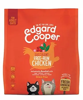 

Edgard & Cooper | Pollo Fresco de Corral con Salvia, valeriana y arándanos Rojos | Comida Seca para Gatos | Sin Cereales | Carne