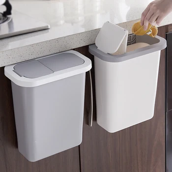 New Wall-Mounted Sliding Lid Trash Can Kitchen Cabinet Door Hanging Garbage Storage Bin Trash Can Rubbish Container Storage Box
New Wall-Mounted Sliding Lid Trash Can Kitchen Cabinet Door Hanging Garbage Storage Bin Trash Can Rubbish Container Storage Box