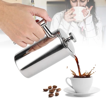350/1000ml Double Layer Insulation Teapot Stainless Steel Coffee Tea Maker With Filter French Press Heat Preservation Mug
350/1000ml Double Layer Insulation Teapot Stainless Steel Coffee Tea Maker With Filter French Press Heat Preservation Mug