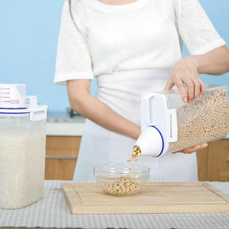 Storage Convenient Organizer Rice Bucket Grain Storage Container Cereal Bean Container Sealed Box With Measuring Cups
Storage Convenient Organizer Rice Bucket Grain Storage Container Cereal Bean Container Sealed Box With Measuring Cups