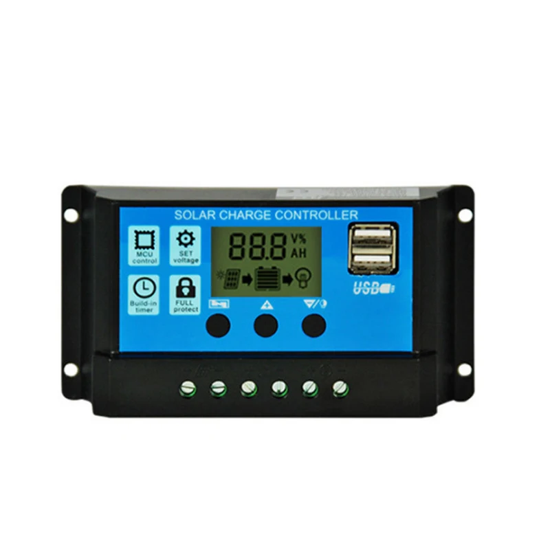 10A20A30A Solar Controller LCD Display USB Charging And Discharging Solar Battery Panel 12V24V Smart Identification Charger
10A20A30A Solar Controller LCD Display USB Charging And Discharging Solar Battery Panel 12V24V Smart Identification Charger