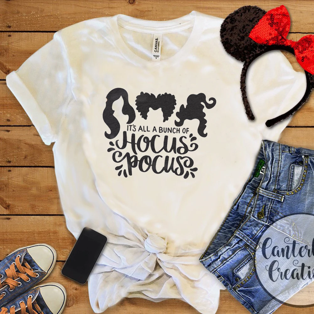 Hot Sale Hocus Pocus Sanderson Sisters Shirt Witches Hair Cute Halloween Tee Clipart Png Instant Download Cricut T-shirt | Женская