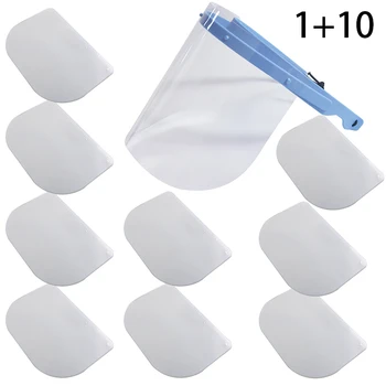 1pc TE Safety Face Shield Detachable With 10 Plastic Clear Protective Visors Replacement Anti-Fog Protective Face Shield
1pc TE Safety Face Shield Detachable With 10 Plastic Clear Protective Visors Replacement Anti-Fog Protective Face Shield