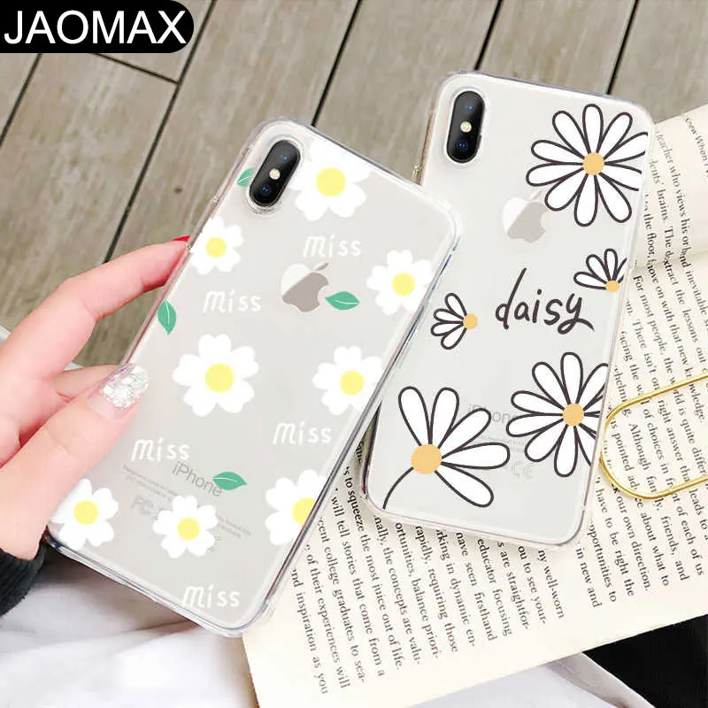 Силиконовый чехол Jaomax с маргариткой и летним подсолнухом для iPhone 11 XR XS Max 7 8 6s Plus 5
