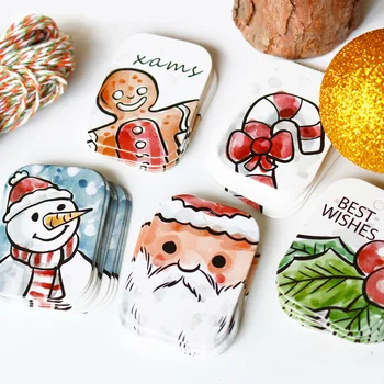 48/50pcs Merry Christmas Paper Gift Tag Snowman Deer Santa Claus Paper Label Hang Tags Party DIY Decor Xmas Gift Wrapping Tags
48/50pcs Merry Christmas Paper Gift Tag Snowman Deer Santa Claus Paper Label Hang Tags Party DIY Decor Xmas Gift Wrapping Tags