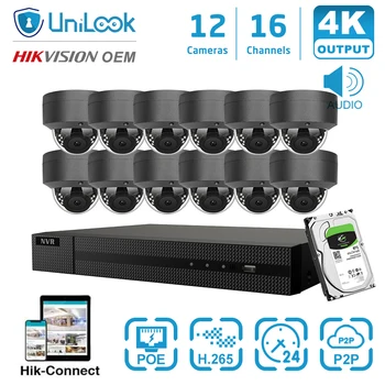 UniLook H.265+ 16CH 4K HD POE NVR Kit IP Security Camera system Outdoor Audio with 10 Dome Cameras 2.8mm Wide angle HIK Connect
UniLook H.265+ 16CH 4K HD POE NVR Kit IP Security Camera system Outdoor Audio with 10 Dome Cameras 2.8mm Wide angle HIK Connect