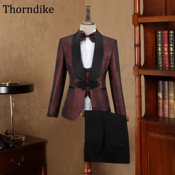 Thorndike Three Pieces Suit Men Shawl Lapel Party Suit Slim Fit Wedding Groomsmen Tuxedos 2020 Single Breasted Prom Suit Sets
Thorndike Three Pieces Suit Men Shawl Lapel Party Suit Slim Fit Wedding Groomsmen Tuxedos 2020 Single Breasted Prom Suit Sets