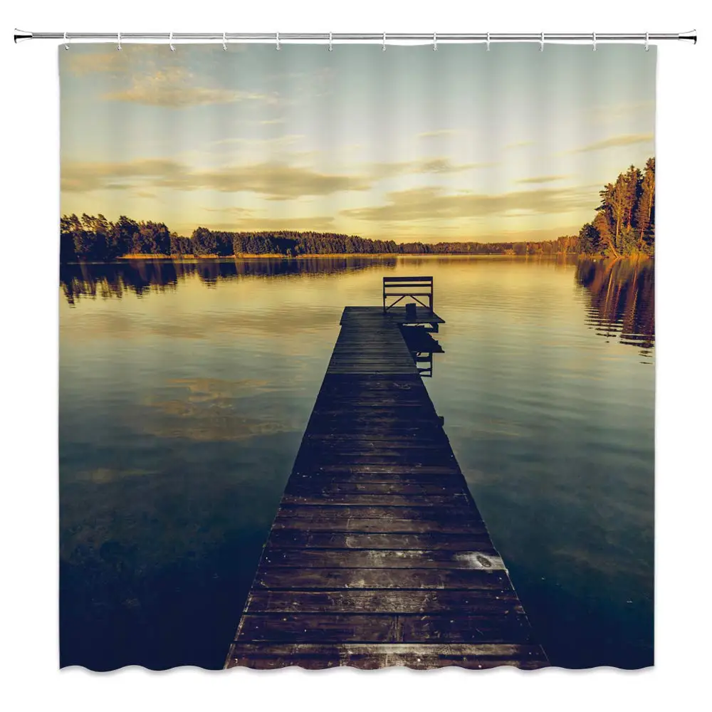 River Shower Curtain Bridge Pier Bathroom Shower Curtain Dusk Landscape Shower Curtain Decoration Forest Plant Theme Shower
River Shower Curtain Bridge Pier Bathroom Shower Curtain Dusk Landscape Shower Curtain Decoration Forest Plant Theme Shower
