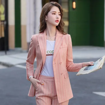 Stripes Suit Suit Female Small Xiangfeng Occupation Pack Temperament Goddess Fan Positive Pack College Students Interview Suit
Stripes Suit Suit Female Small Xiangfeng Occupation Pack Temperament Goddess Fan Positive Pack College Students Interview Suit