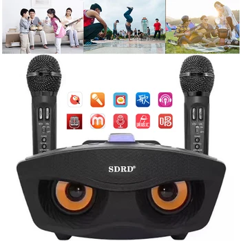 SD306 Dual Wireless Microphone Bluetooth Speaker Mobile Wireless Karaoke Speaker KTV Stereo Mic 20W Wireless Stereo Speaker Set 
SD306 Dual Wireless Microphone Bluetooth Speaker Mobile Wireless Karaoke Speaker KTV Stereo Mic 20W Wireless Stereo Speaker Set
