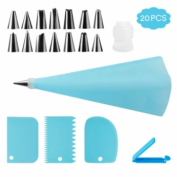 20pcs Cake Decoration Kit Baking tools Decorating Mouth Tool Baking Turntable Utensil Cream Nozzle Set DIY Creative baking set
20pcs Cake Decoration Kit Baking tools Decorating Mouth Tool Baking Turntable Utensil Cream Nozzle Set DIY Creative baking set