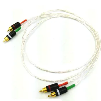 Audiocrast 8AG Single Silver Audio Cable HIFI RCA Interconnect Cable with Gold plated RCA plug for Amplifier CD player
Audiocrast 8AG Single Silver Audio Cable HIFI RCA Interconnect Cable with Gold plated RCA plug for Amplifier CD player