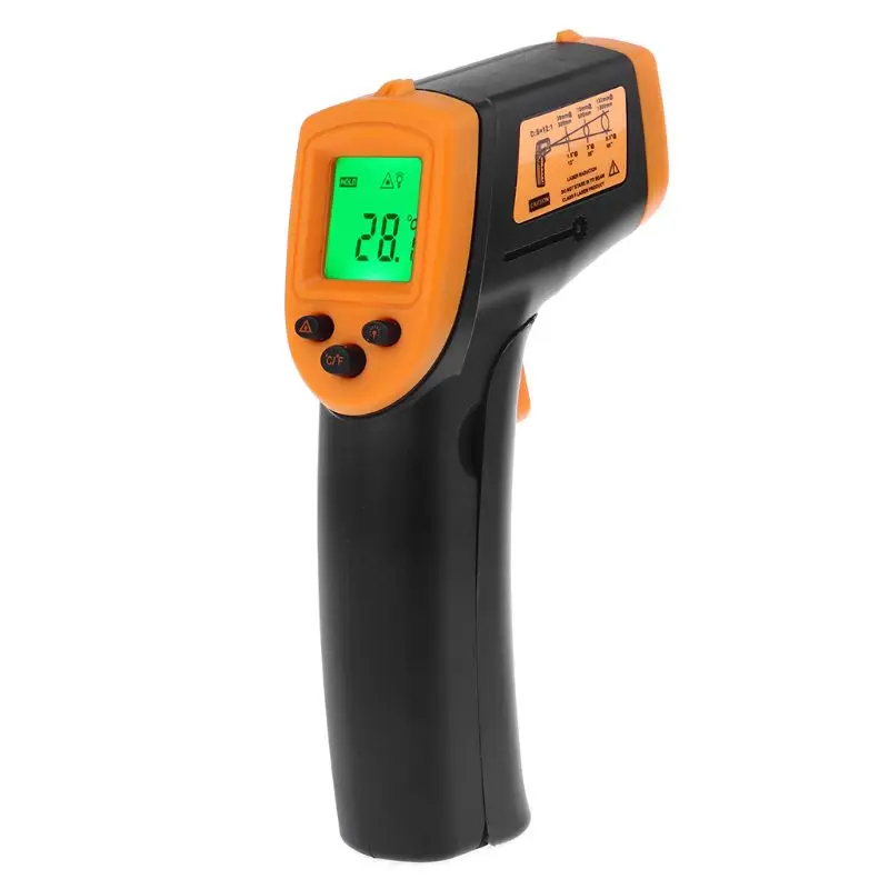 Digital Laser Infrared - 50 - 600 C Non-contact 12 : 1 Temperature Measure Instrument LCD Pyrometer Temperature Gun 63HF
Digital Laser Infrared - 50 - 600 C Non-contact 12 : 1 Temperature Measure Instrument LCD Pyrometer Temperature Gun 63HF