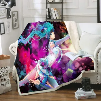 Anime Cartoon Character Throw Blanket Vivid 3D Print Hatsune Miku Colorful Warm Sherpa Fleece Soft Blanket for Travel Sofa Couch
Anime Cartoon Character Throw Blanket Vivid 3D Print Hatsune Miku Colorful Warm Sherpa Fleece Soft Blanket for Travel Sofa Couch