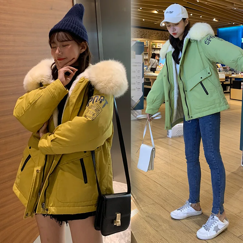 Dongdaemun Autumn And Winter New Style down Jacket Women's Lining Lambs Wool Printed Letter Loose-Fit Harajuku Wind Cotton-padde
Dongdaemun Autumn And Winter New Style down Jacket Women's Lining Lambs Wool Printed Letter Loose-Fit Harajuku Wind Cotton-padde