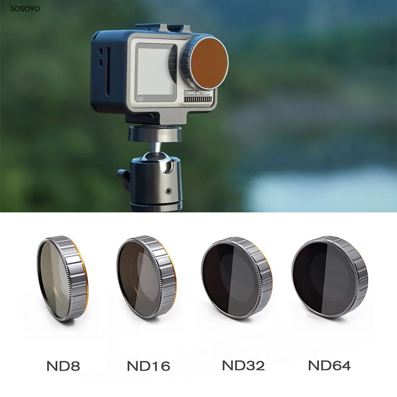 Фильтр для объектива ND8 ND16 ND32 ND64 4 шт./компл. аксессуары спортивной экшн камеры DJI