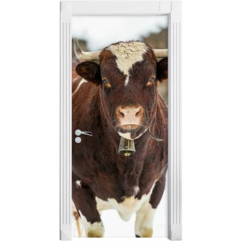 Home Decor Door PVC Poster Cow Animal Stickers Self Adhesive 3D Canvas Print Waterproof Wallpaper For Living Room Art Picture 
Home Decor Door PVC Poster Cow Animal Stickers Self Adhesive 3D Canvas Print Waterproof Wallpaper For Living Room Art Picture