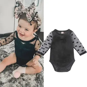 0-18M Newborn Toddler Baby Girls Lace Romper Velvet Bow Princess Baby Girls Jumpsuit Playsuit Autumn Spring Baby Costumes
0-18M Newborn Toddler Baby Girls Lace Romper Velvet Bow Princess Baby Girls Jumpsuit Playsuit Autumn Spring Baby Costumes